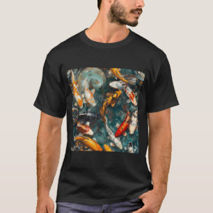 Camiseta Desenho de peixe Koi