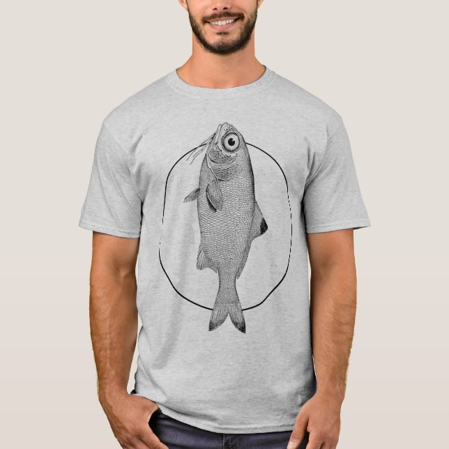 Camiseta Desenho de peixe-safra (Frente)