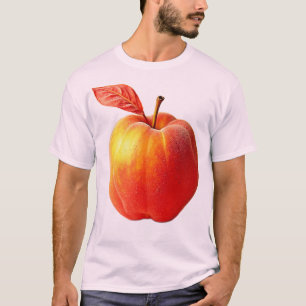 Camiseta Desenho de Perfeição do Pêssego Dourado
