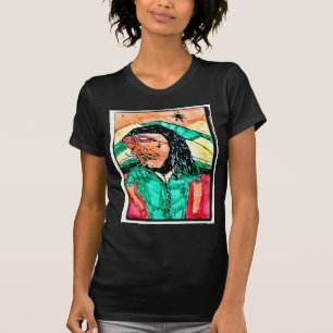 Camiseta Desenho de Perfil Assustador
