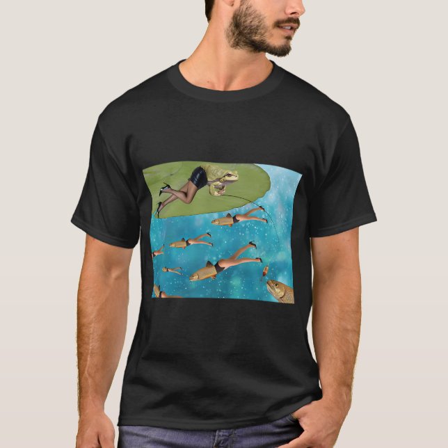 Camiseta desenho de pesca de atum (Frente)