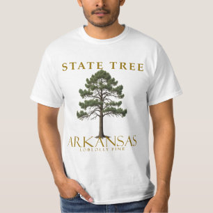 Camiseta Desenho de Pinheiro Arkansas Loblolly