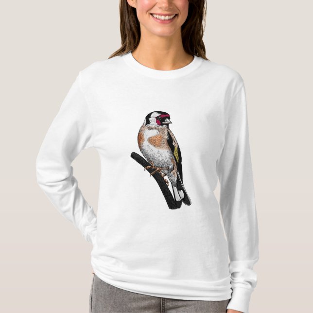 Camiseta Desenho de pintassilgo (Frente)