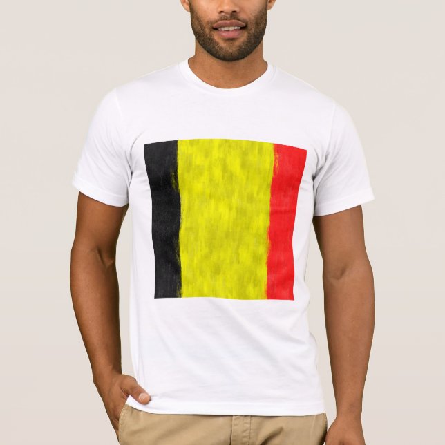 Camiseta Desenho de pintura a óleo na Bélgica (Frente)