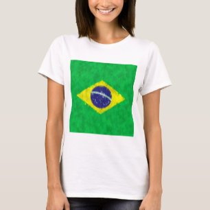Camiseta Desenho de pintura a óleo no Brasil