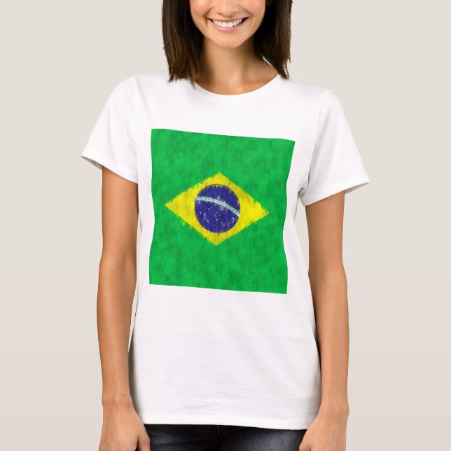 Camiseta Desenho de pintura a óleo no Brasil (Frente)