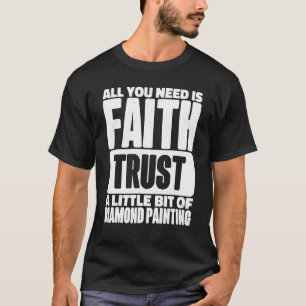 Camiseta Desenho de Pintura com Diamantes para Artistas e A