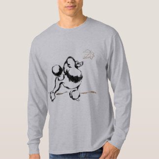 Camiseta Desenho de Poodle preto