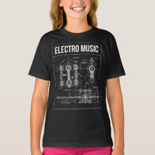 Camiseta desenho de poster de Música Electro