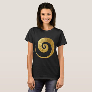 Camiseta Desenho de Redemoinho Dourado
