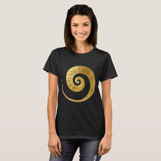 Camiseta Desenho de Redemoinho Dourado