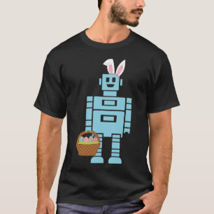 Camiseta Desenho de robô engraçado de Páscoa