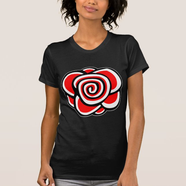 Camiseta Desenho de rosa - Personalizado (Frente)