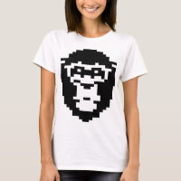 desenho de rosto de macaco pixelado