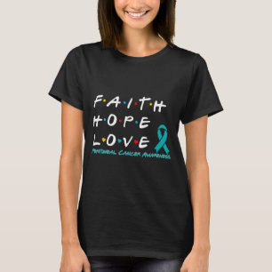 Camiseta Desenho de Sobrevivente ao Câncer Peritoneal Fé Es