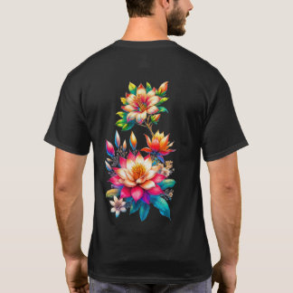 Camiseta desenho de t-shirts  "Ilustração Floral Colorida" 
