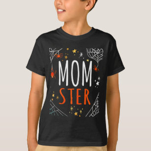 Camiseta desenho de teia de aranha de monstro de Halloween 