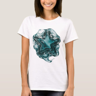 Camiseta Desenho de texto em estrela prateada linda