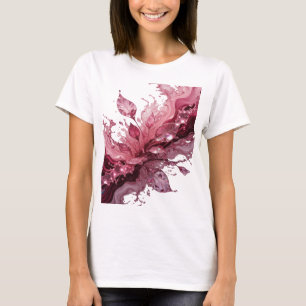 Camiseta Desenho de texto FLORAL FUSION Prata Vibrante