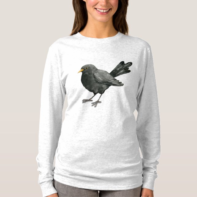 Camiseta Desenho de tinta Blackbird (Frente)