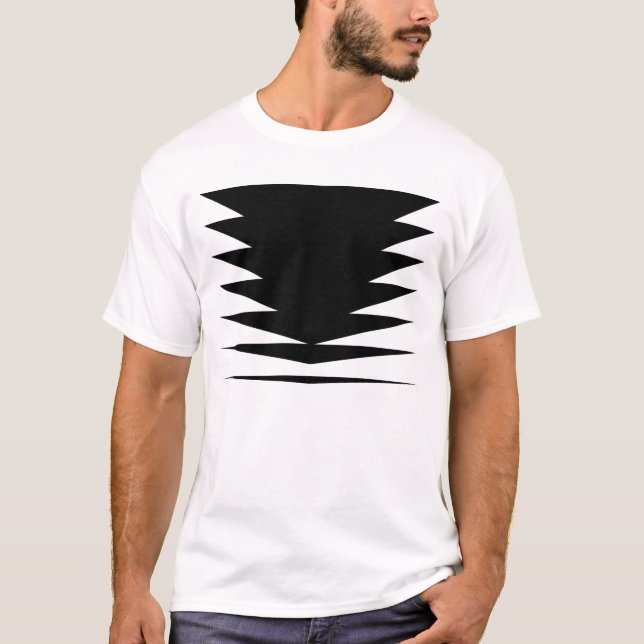 Camiseta Desenho de triângulos pretos (Frente)