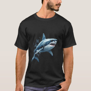 Camiseta Desenho de tubarão, mar