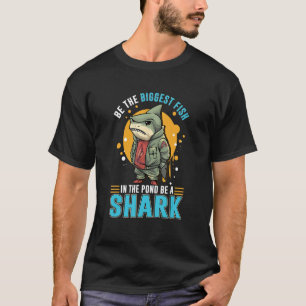 Camiseta Desenho de Tubarão para Animal Marinho No Lago