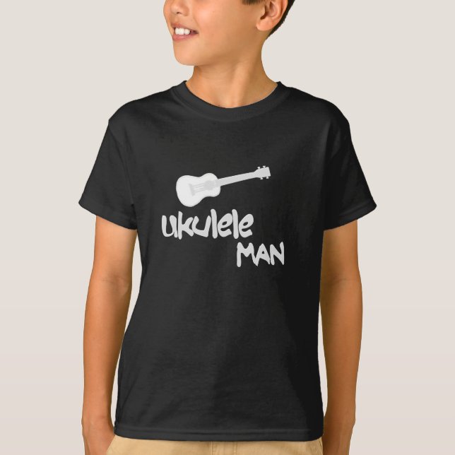 Camiseta Desenho de Ukulele. (Frente)