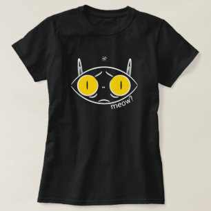 Camiseta Desenho de um gato feio ou de um morcego fofo