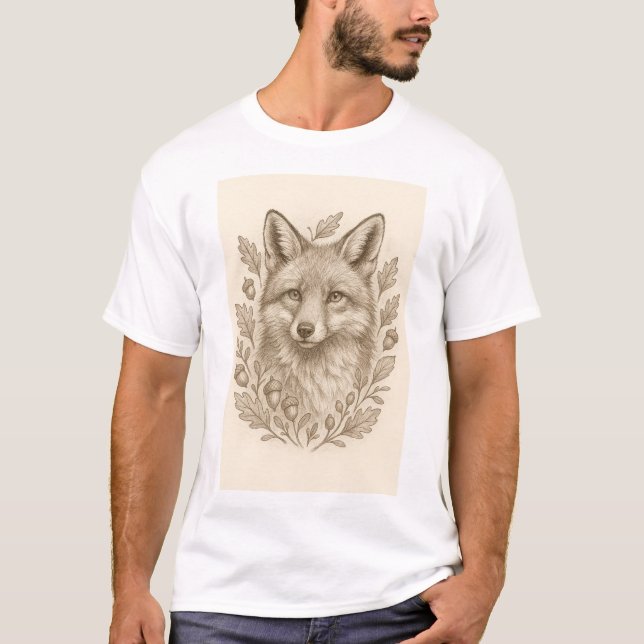 Camiseta Desenho de um lobo (Frente)