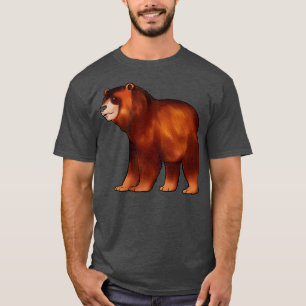 Camiseta Desenho de um urso pardo