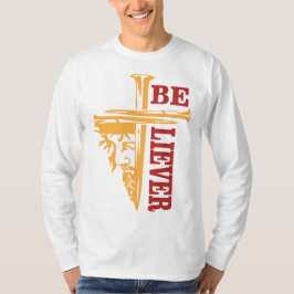 Camiseta Desenho de unha de cruz de Jesus – Cristão poderos