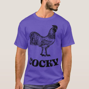 Camiseta Desenho De Vintagem Engraçado De Galo Cocky