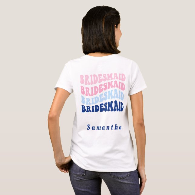 Camiseta Desenho de volta de praia da festa de despedida de (Parte Traseira Completa)