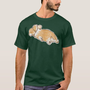 Camiseta Desenho Desenho Da Mão Do Cão Corgi