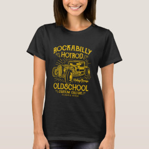 Camiseta Desenho Distorcido de Carro Hotrod Estilo Retro Vi