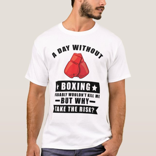 Camiseta Desenho Divertido de Boxe (Frente)