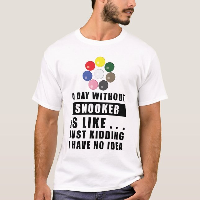 Camiseta Desenho Divertido de Snooker (Frente)