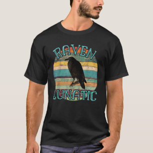 Camiseta Desenho Divertido Lunático de Corvo Bruxas Pagãos 