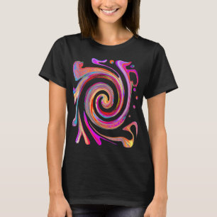 Camiseta Desenho do Abstrato do Arco-Íris Colorido