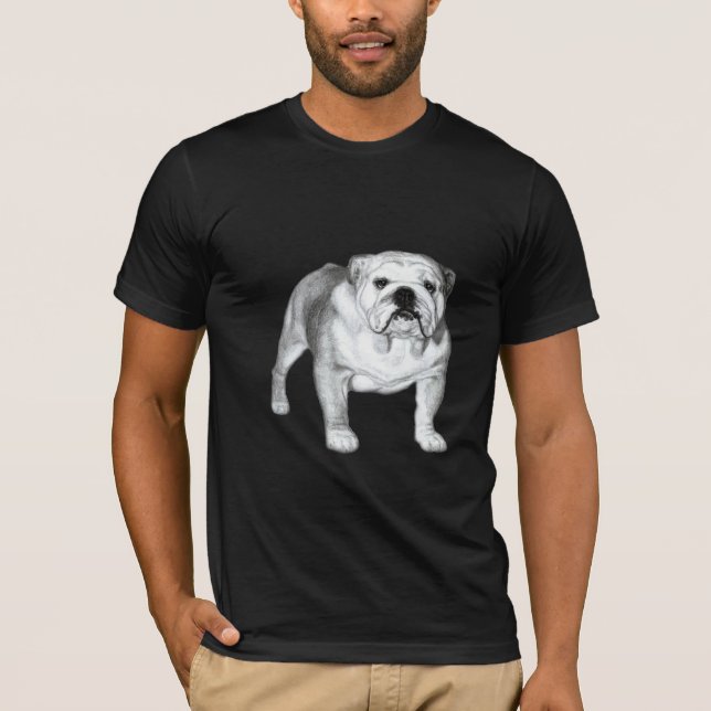Camiseta Desenho do Bulldog Inglês (Frente)