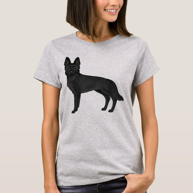Camiseta Desenho do Cachorro de Cartoon em German shepherd  (Frente)