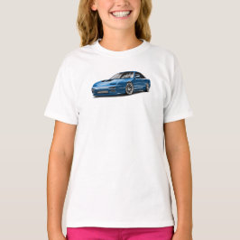 Camiseta desenho do carro azul 240sx 