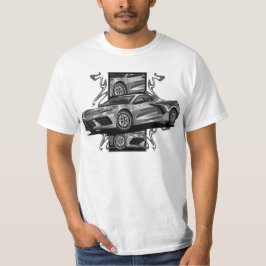 Camiseta Desenho do carro de corrida simples