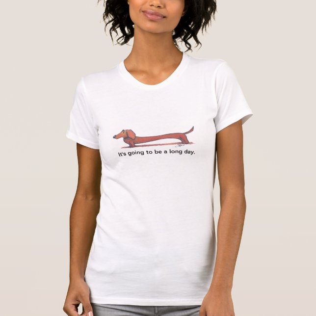 Camiseta desenho do dachshund (Frente)