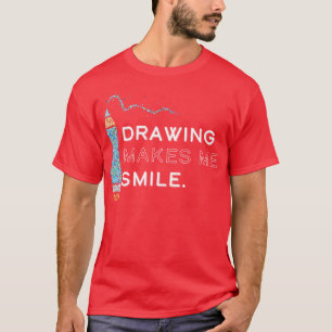 Camiseta Desenho do Desenho do Artista de Arte