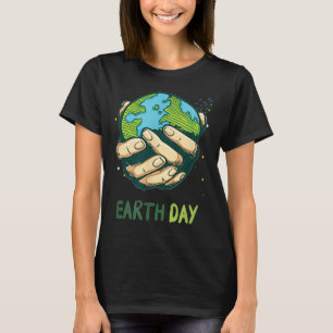 Camiseta Desenho do Dia da Terra Proteção Ambiental 