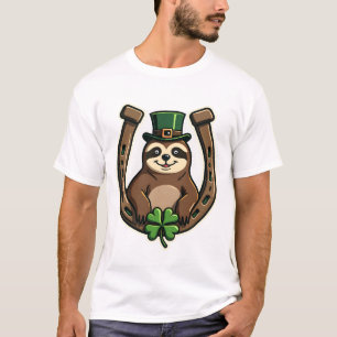 Camiseta Desenho do Dia de São Patrício da Preguiça do Trev