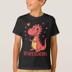 Camiseta Desenho do Dia dos Namorados do Coraçãosaurus Dino