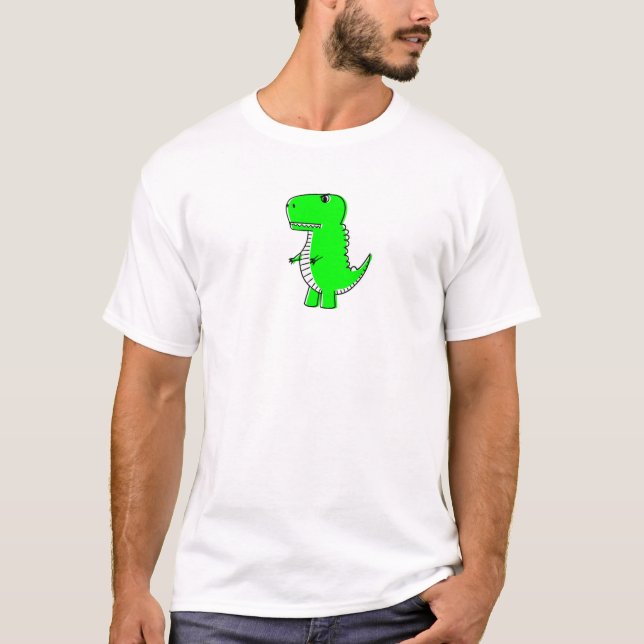 Camiseta Desenho do Dinossauro Verde (Frente)